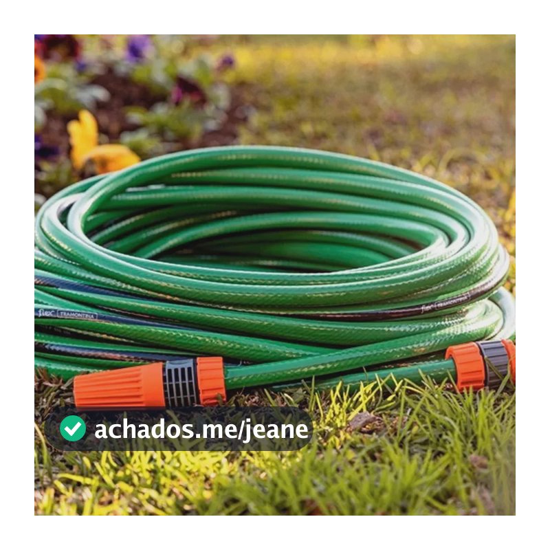 Mangueira Jardim 30m Tramontina Kit Esguicho E Suporte 1/2 Cor Verde/Preto
