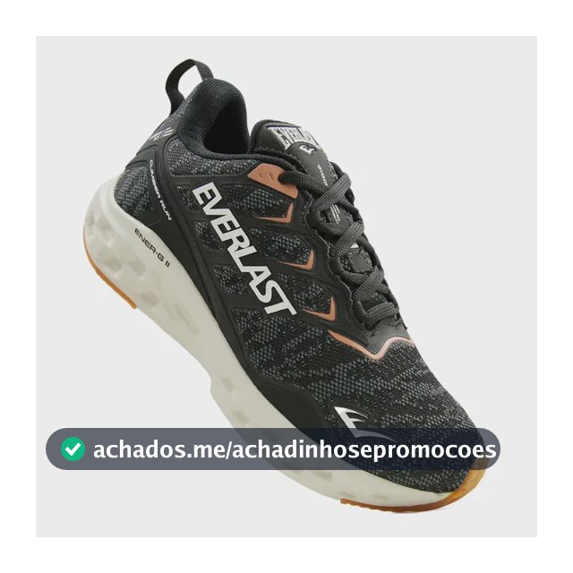 Tênis Everlast Climber Run Academia Treino Fitness Unissex Preto/bege Liso 40