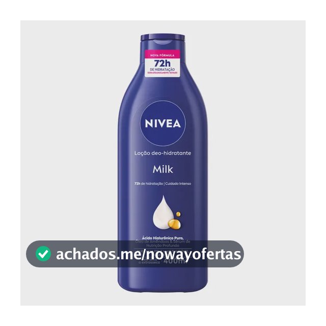 Nivea Loção deo-hidratante Milk 400ml Hidratação Profunda 72h