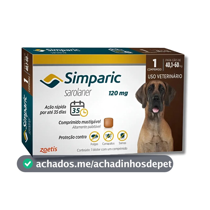 Simparic Zoetis Simparic 120Mg 1 Comprimido Cachorro