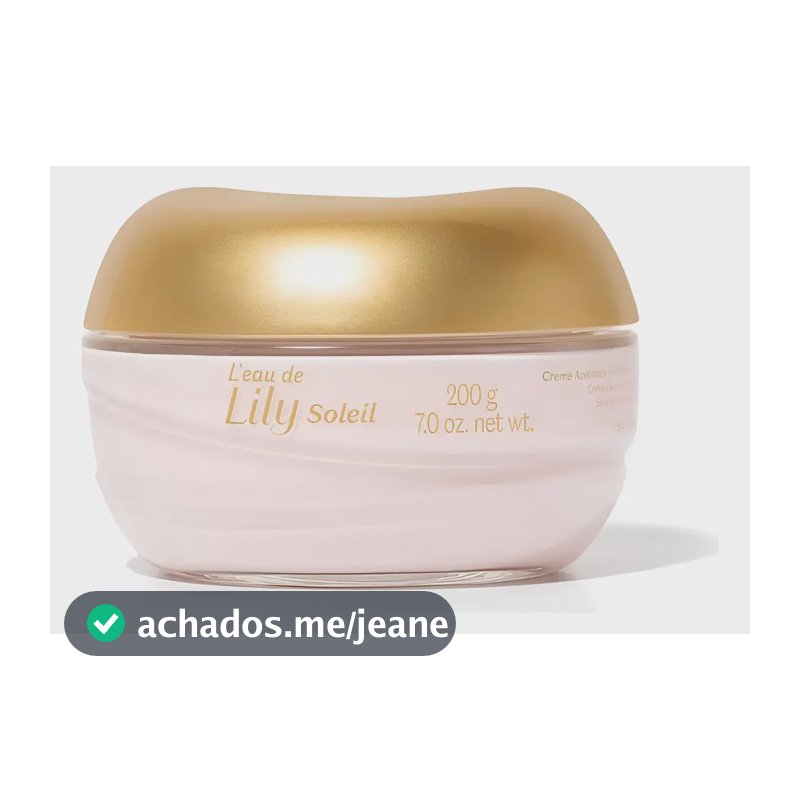 Creme Acetinado Hidratante Corporal L'eau De Lily Soleil