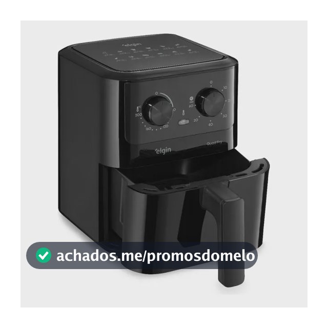 Fritadeira Elétrica Air Fryer Quad Fry 4,2 L,1400w Preto Elgin