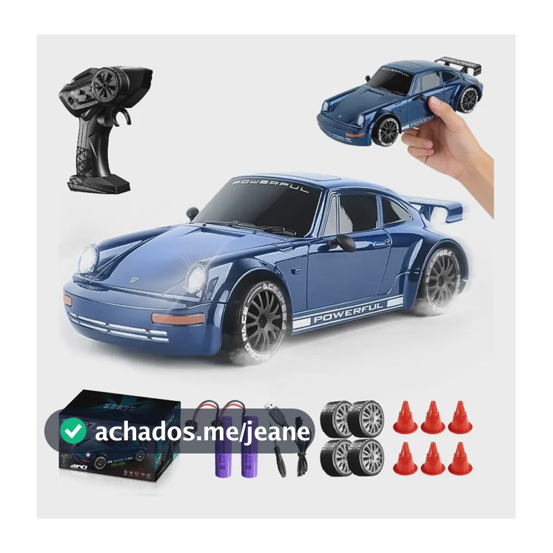 Carrinho De Controle Remoto 4x4 Drift Carro Brinquedo Kf27 Azul