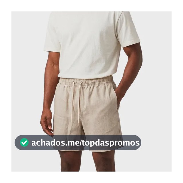 Shorts Linho Masculino Sandrini Casual Verão Confortável