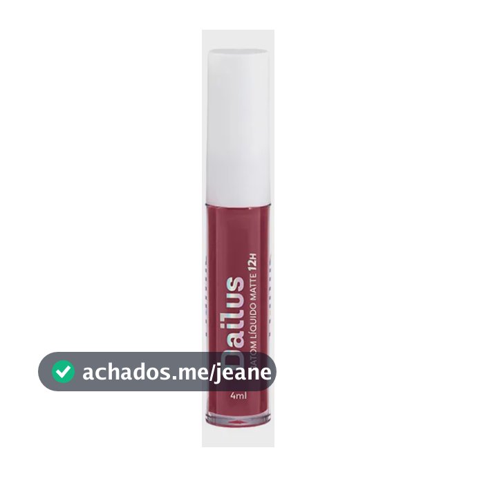 Batom Líquido Dailus Matte 12h Alta Pigmentação Malva