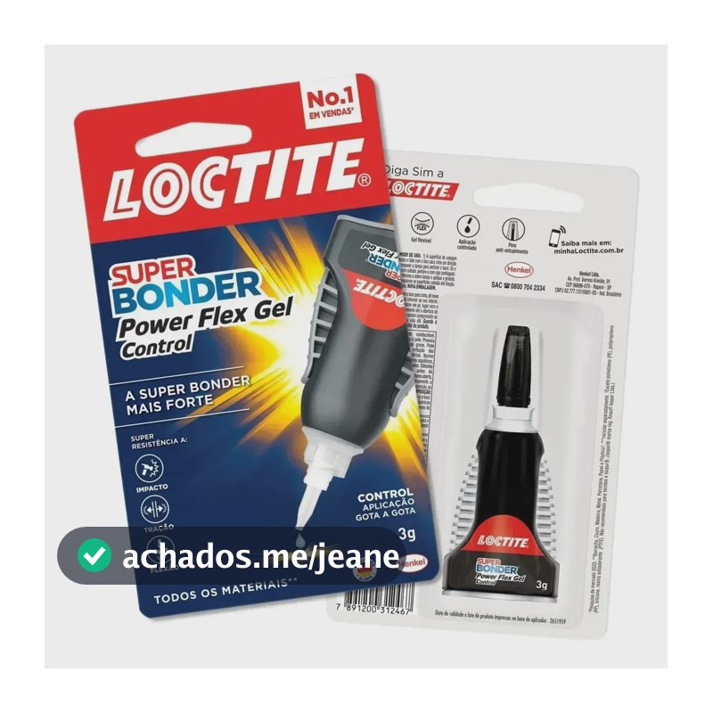 Cola Super Bonder Adesivo Flexível Gel Extraforte Controle Precisão Loctite 3g