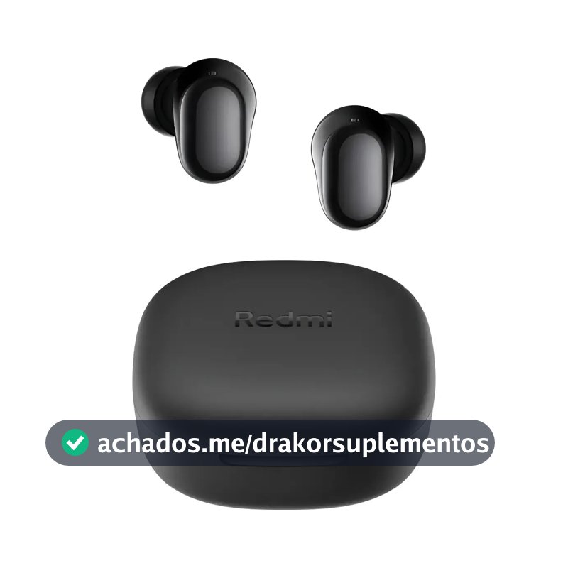 Fone de Ouvido Bluetooth Xiaomi Redmi Buds 6 Play M2420E1 Preto