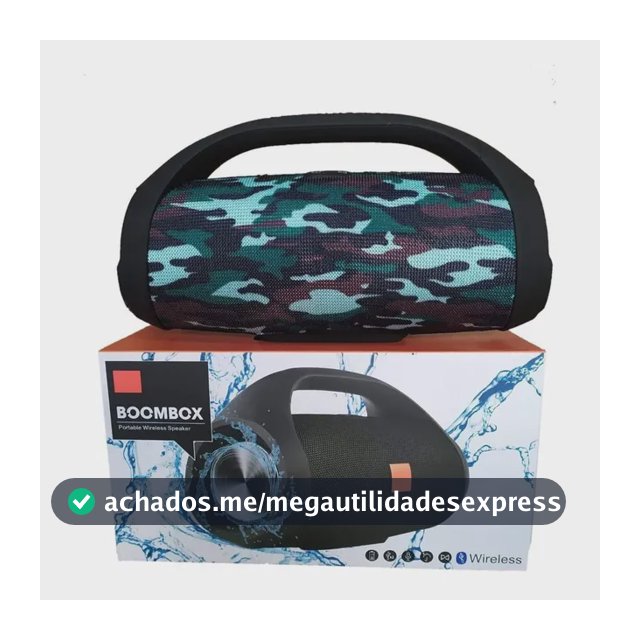Caixa De Som Boombox Bluetooth Portátil