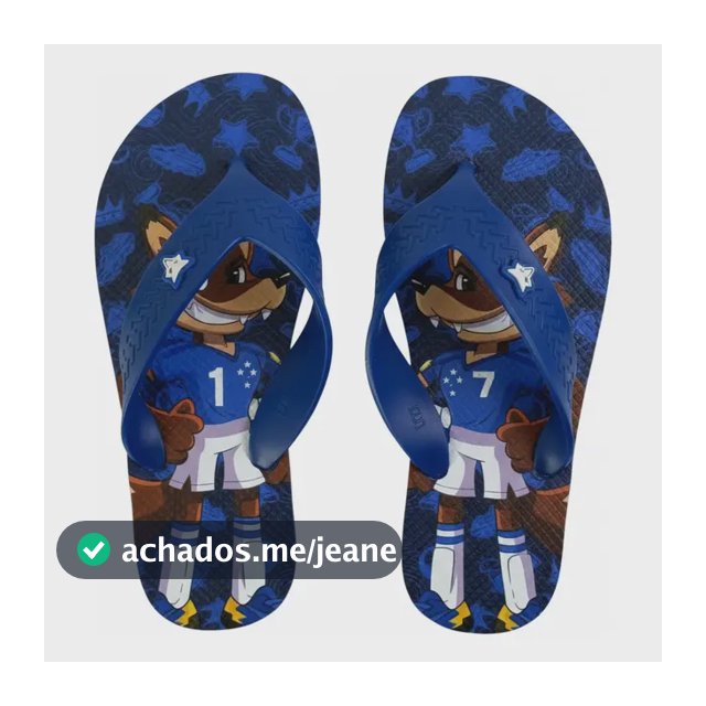 Chinelo Infantil Cruzeiro Raposão E Raposinha Sandália
