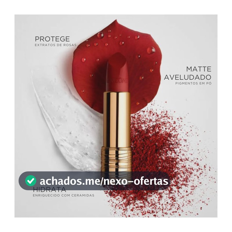 Batom Matte 09 Opulent Autumn, L'Absolu Rouge Drama Matte, Lancôme, 3,4g