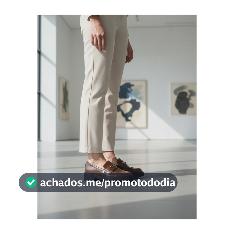 Mocassim Feminino Anacapri Clássico C3078806 Marrom Liso 37