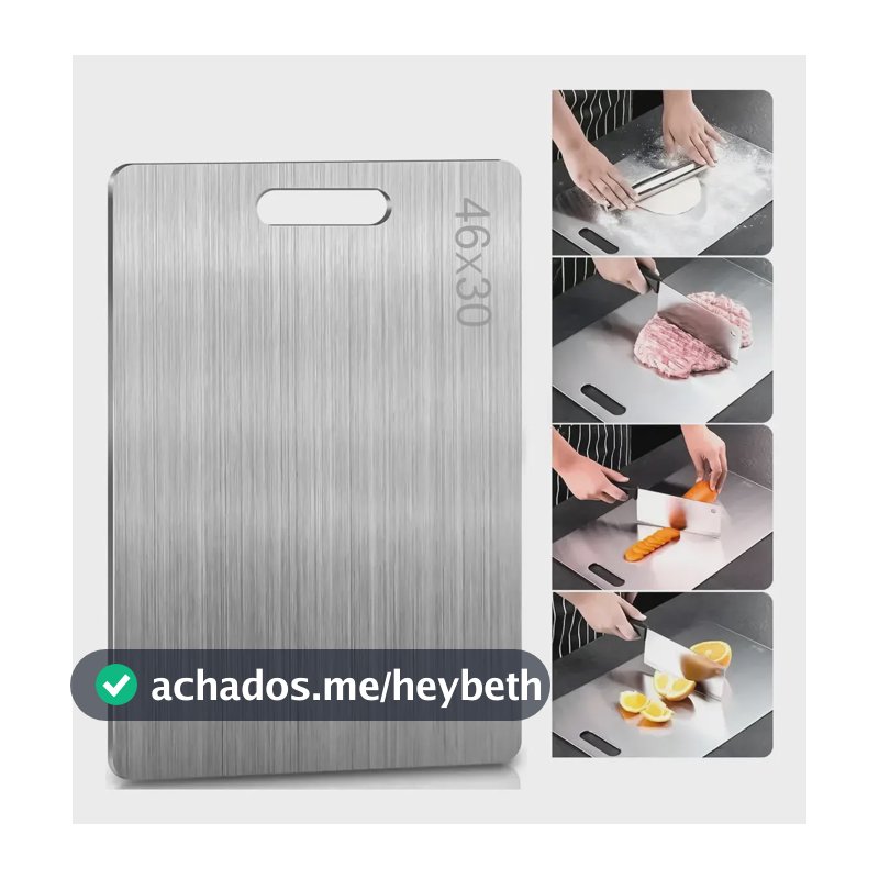 Tábua De Corte Para Cozinha Taboa Carne 46cm Aço Inox 304 Tabua Inoxidavel Para Cozinha Inoxidável