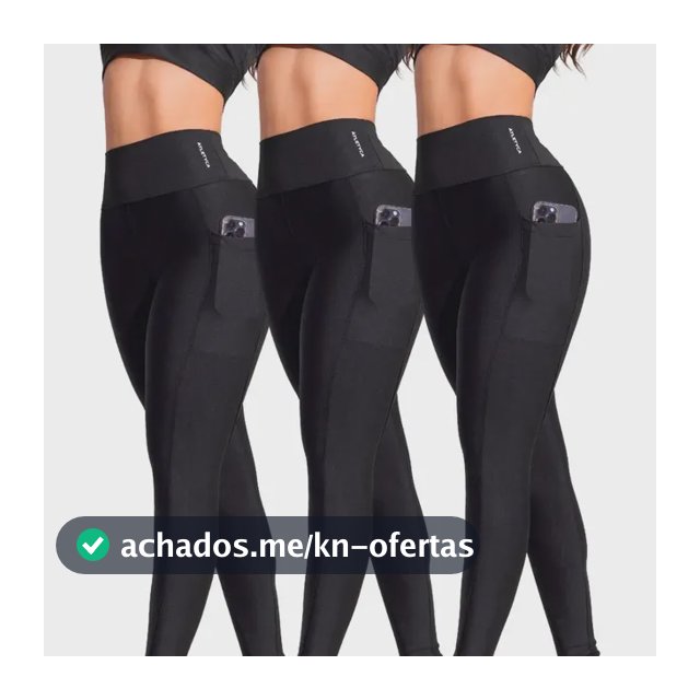 Kit 3 Legging Com Bolso Fitness Feminino Atletyca