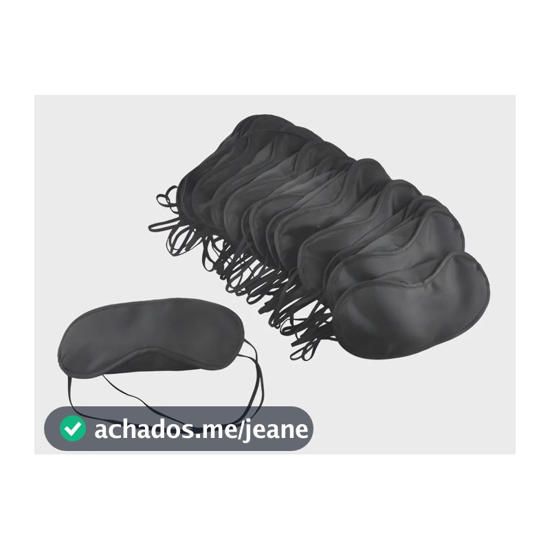 kit 10 Máscaras para dormir tapa olhos cor preta.