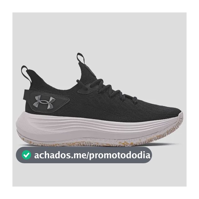 Tênis Masculino Hooper Under Armour Black/white/metpewter Liso 37
