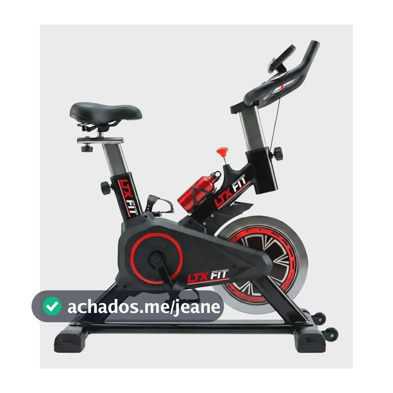 Bicicleta Spinning LTX Fit LT311S Preto 100kg Aço Carbono + Squeeze