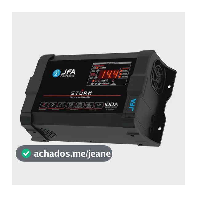 Fonte Carregador JFA Storm 100A Bivolt para Som Automotivo