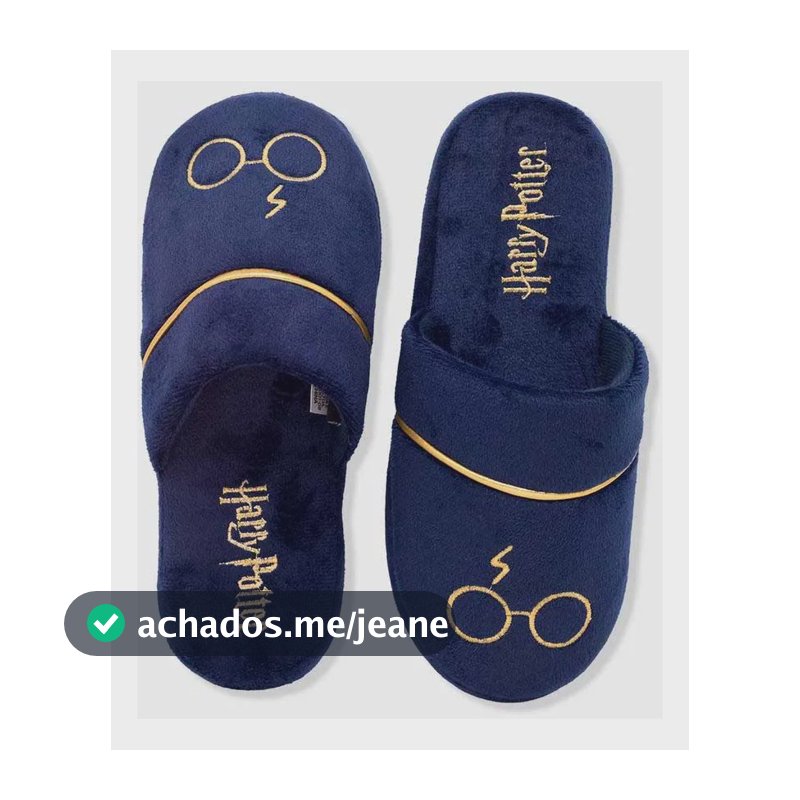 Chinelo De Quarto Harry Potter Óculos Licenciado Azul 42.44 Br
