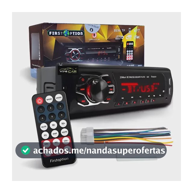 Aparelho De Som Automotivo Mp3 6688bt Bluet Usb Aux