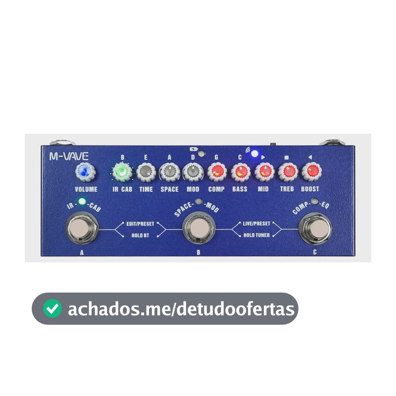 Pedal de Efeito Gllai Cube Baby Bass para Baixo e Guitarra Elétrica