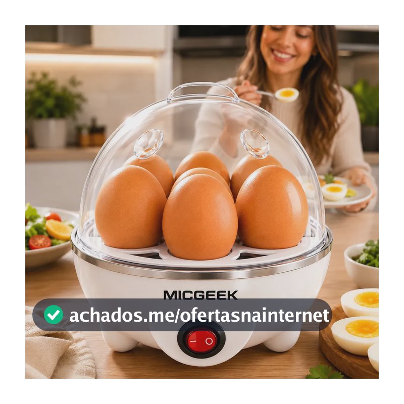 Cozedor De Ovos Automático Panela A Vapor Elétrica Legumes Elétrica Portátil Prático Rápido 7 Ovos Em 5min Micgeek
