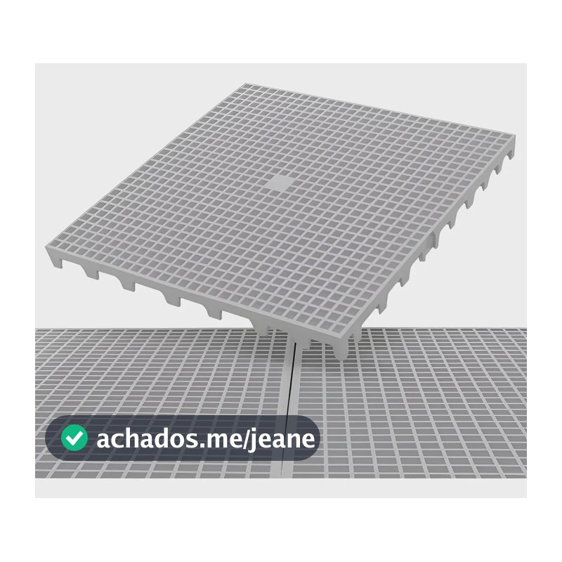 Piso Estrado Plástico Palete Cinza 50cmx50cm Oferta Cinza Cinza