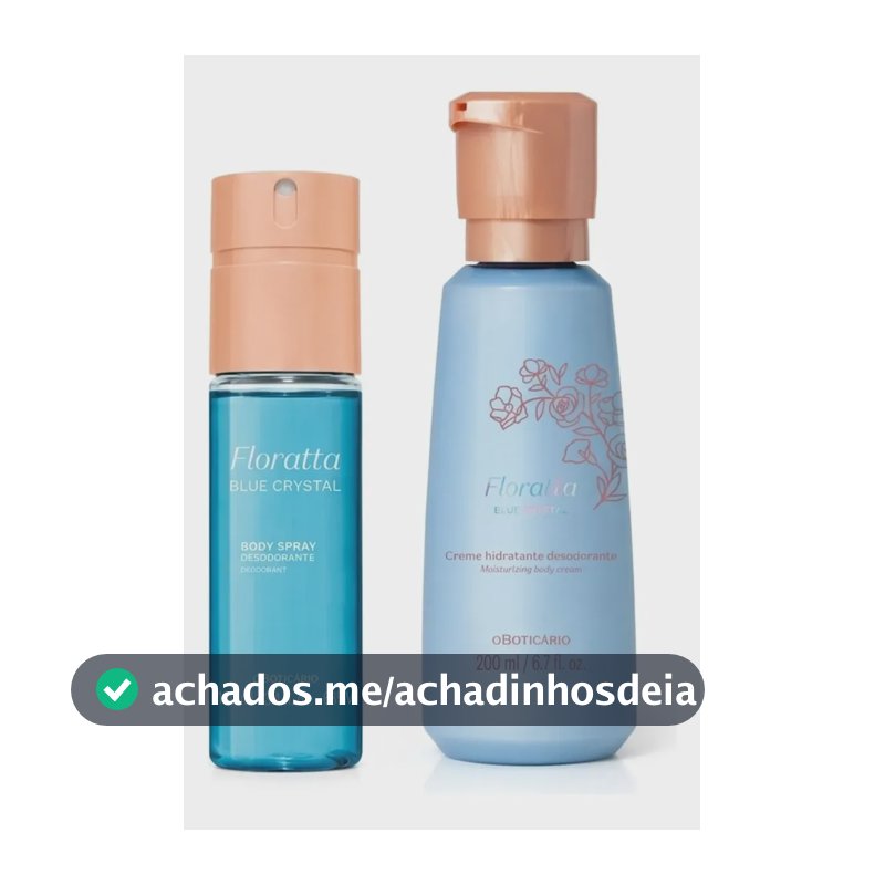 Combo Floratta Blue Crystal: Body Spray + Creme Corporal