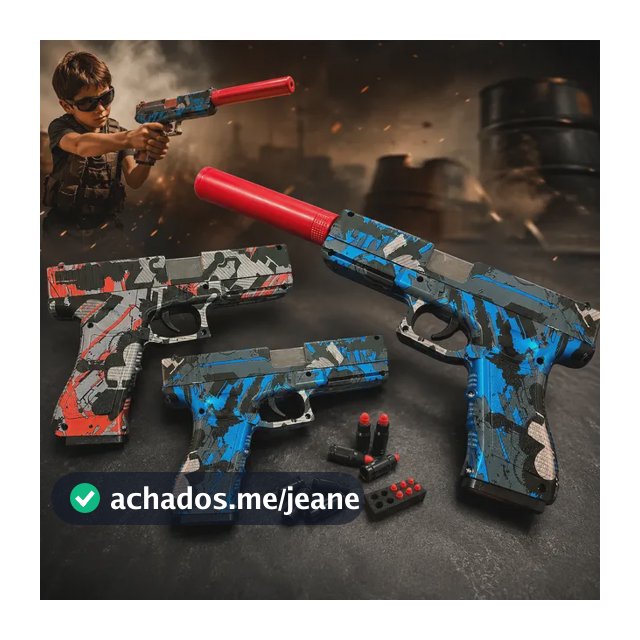 Lança Dardos Nerf Azul Pistola Brinquedo Infantil Criança