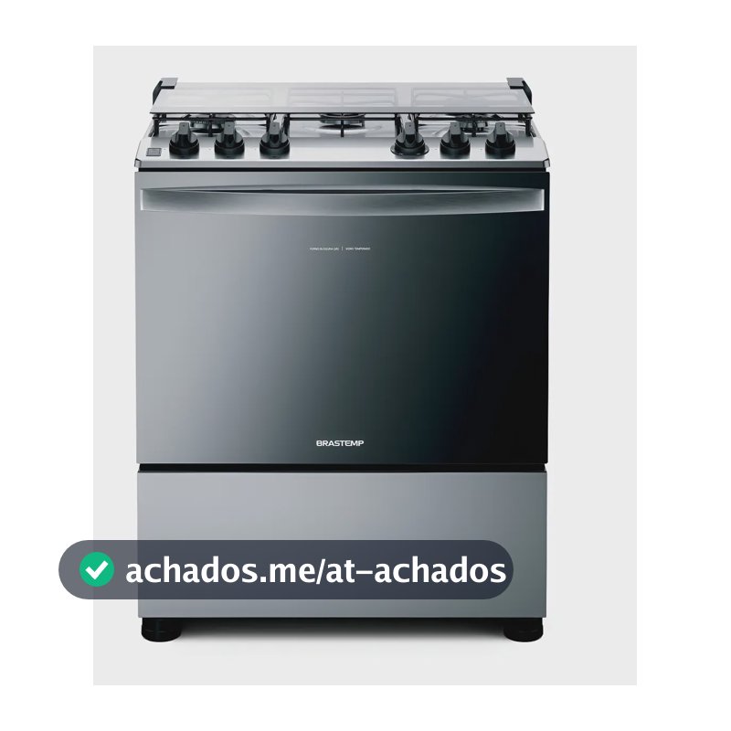 Fogão Brastemp BFS5NCR 5 Bocas Cor Inox Tipo de conexão Gás engarrafado
