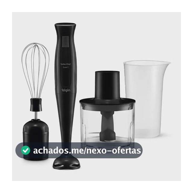 Mixer Elgin Turbo Chef 3 em 1 de 200W para Bater e Triturar