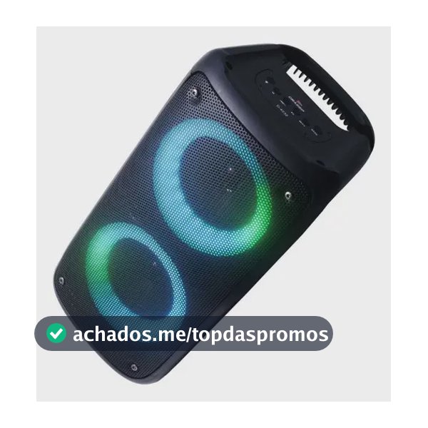 Super Caixa De Som Completa Amplificada 200w 40 Cm De Altura Cor Preto