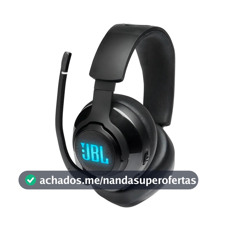 Headset over-ear Gamer Quantum 400 Preto LED JBL