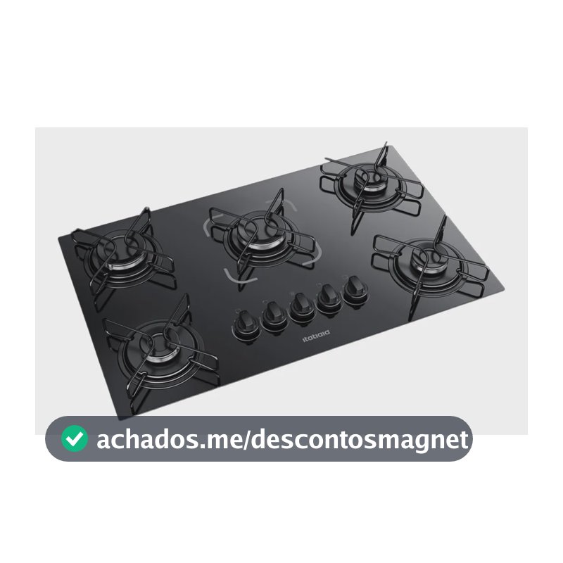 Cooktop Fogão Itatiaia Essencial 5 Bocas Bivolt Preto Preto 127/220v