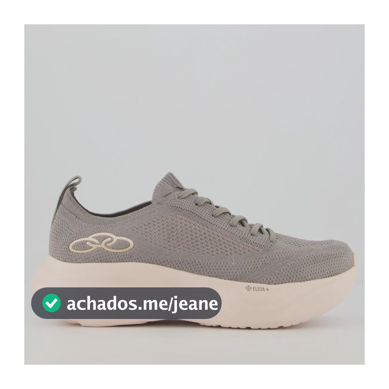 Tênis Olympikus Pluma Feminino Cinza Cinza - 38,0 Br