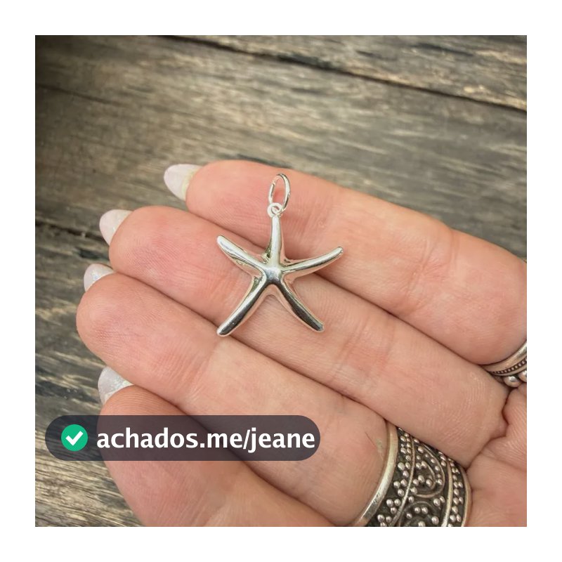 Pingente Estrela Do Mar Prata 925