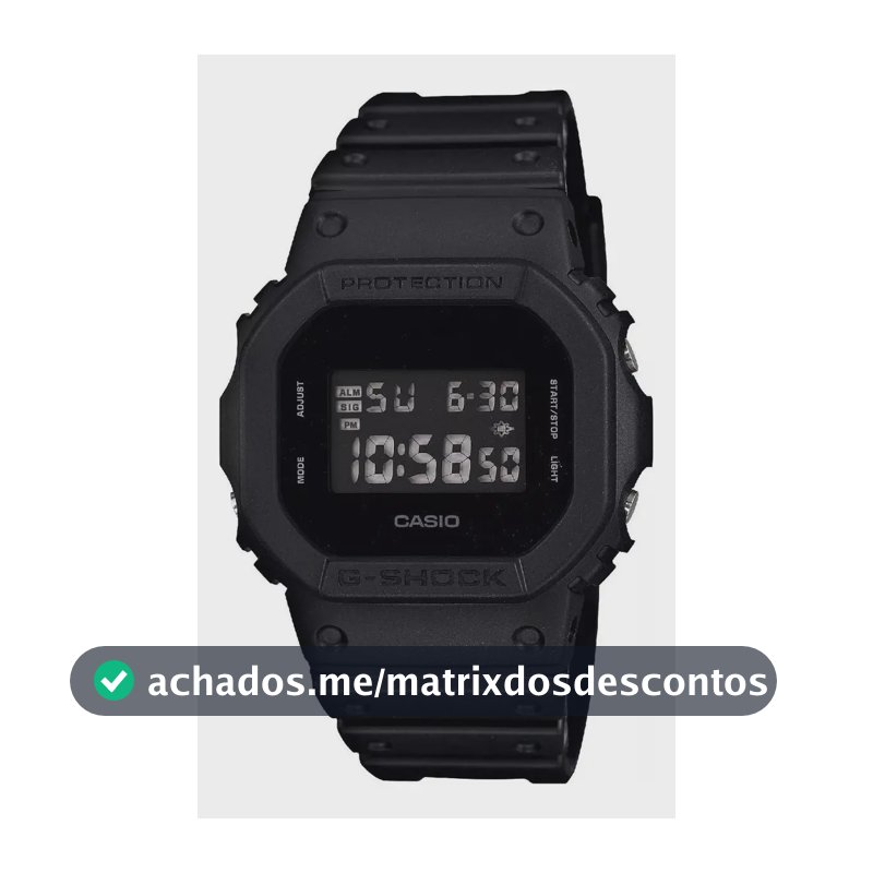Relógio Casio Masculino G-shock Digital Preto Dw-5600bb-1dr Preto