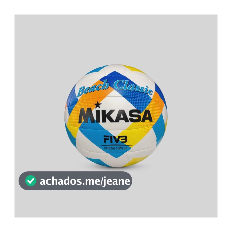 Bola de Vôlei Mikasa Praia Tamanho 5 Branco e Amarelo