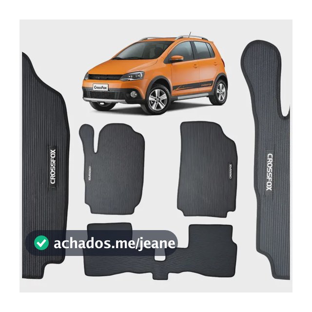 Tapete Emborrachado Crossfox Traseiro Inteiriço 2003 A 2013 Preto