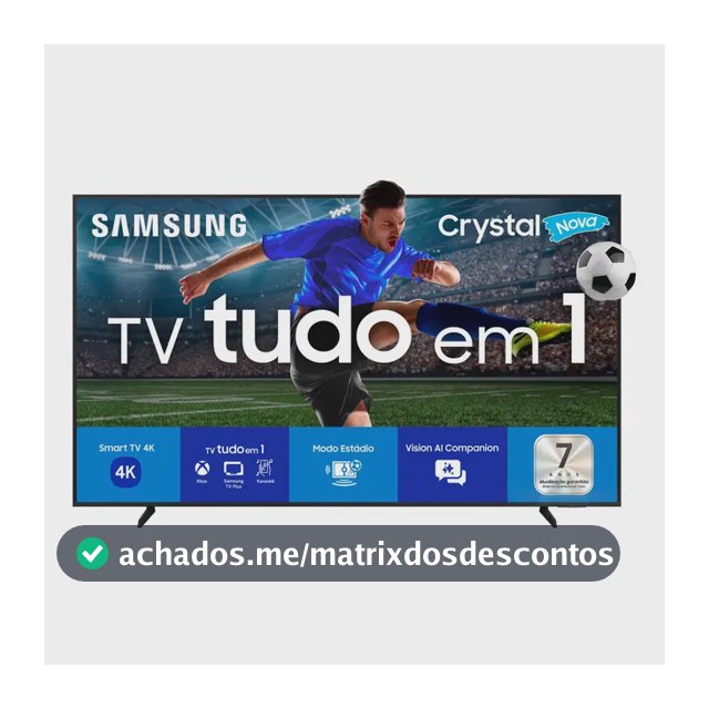 Smart Tv U8100f Crystal 75 Uhd 4k 2025 Preto Bivolt Samsung