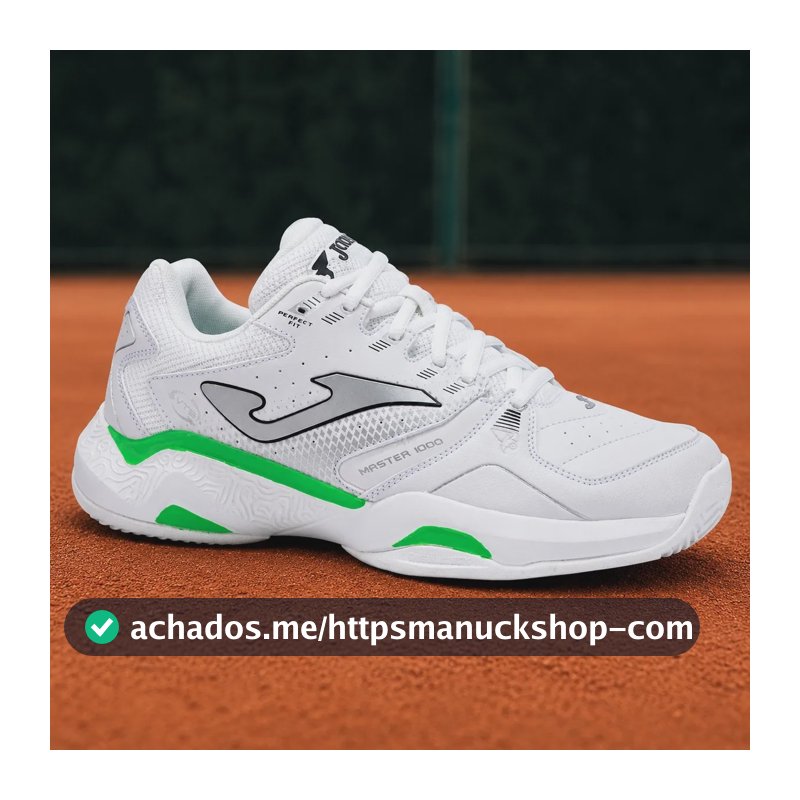 Tênis Joma Master 1000 Para Jogar Tênis De Saibro Branco Liso 42 Br