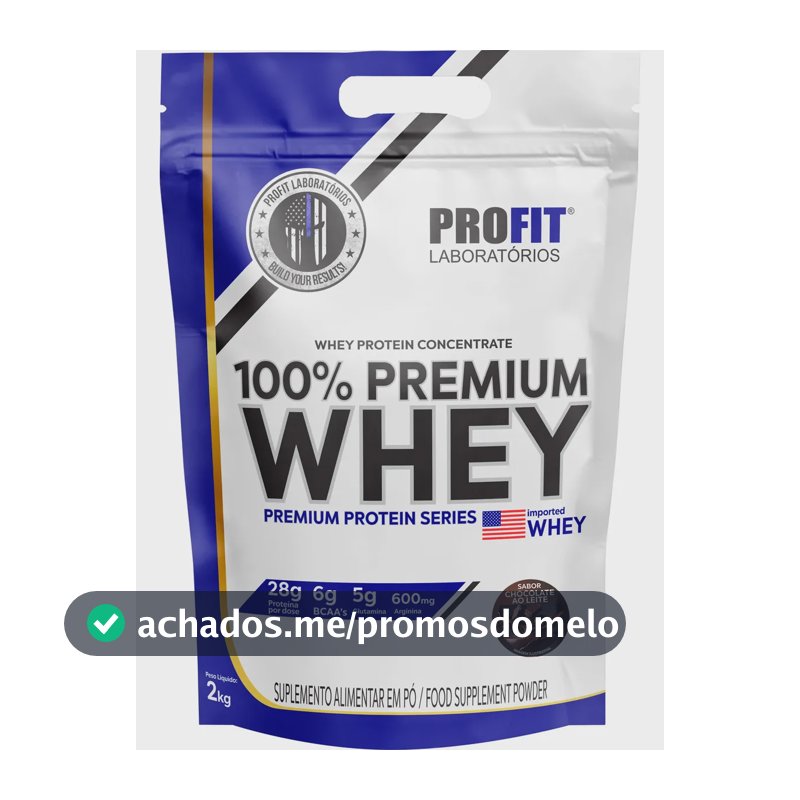 Proteína ProFit Laboratórios Elite Series 100% Premium Whey em pó sabor Chocolate x 2kg