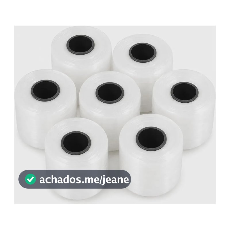 Kit 50 Rolos De Filme Stretch 50 Mm 5cm Resistente Proteção
