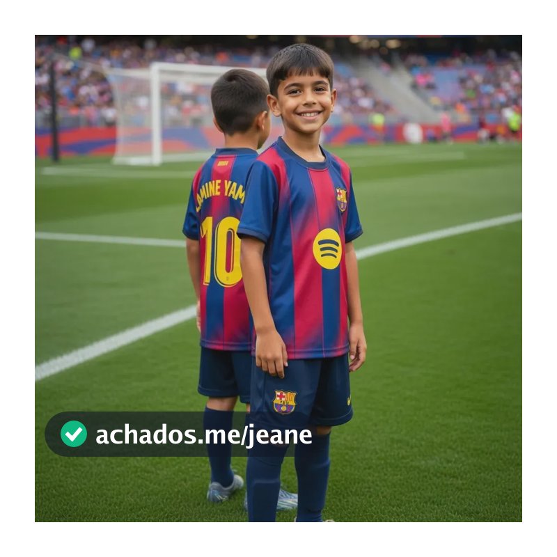 Kit Conjunto Infantil Juvenil Do Barcelona Com Meião Listrado 10