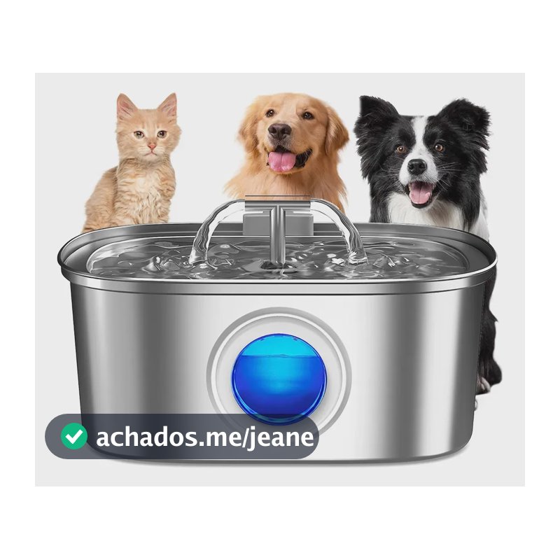 3.2l Fonte De Água De Aço Inoxidável Para Gatos E Cãe 3.2l Newpet