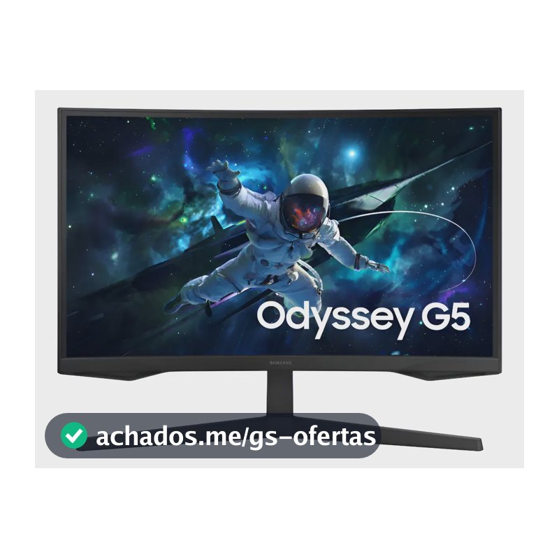Monitor Gamer Samsung Odyssey G5, 27 , Qhd, 165hz Preto