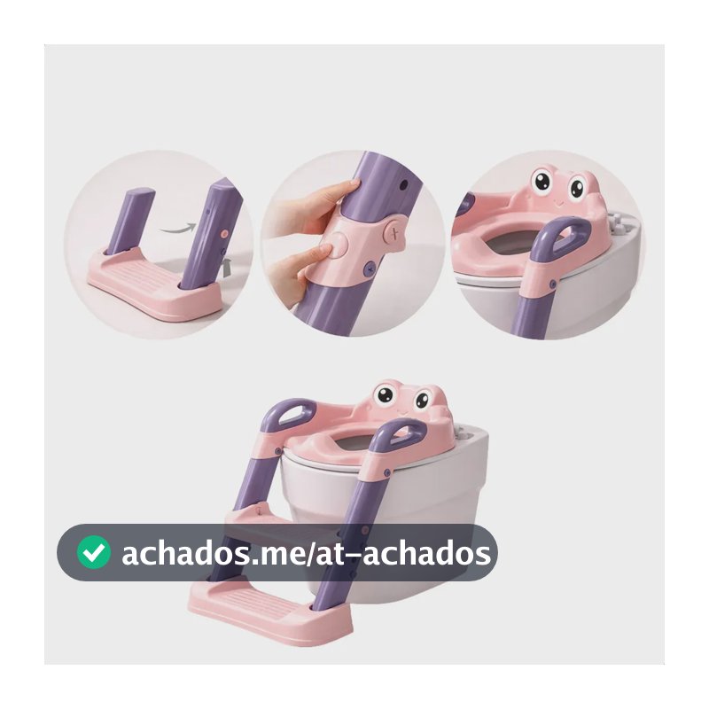 Troninho Redutor De Assento Sanitário Infantil Com Escada - Jhamba