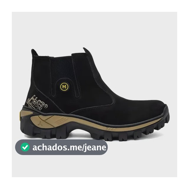 Bota Botina Coturno 100% Couro Legitimo
