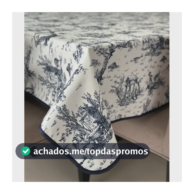 Toalha De Mesa Quadrada Clássica Toile De Jouy 1,80 X 1,80