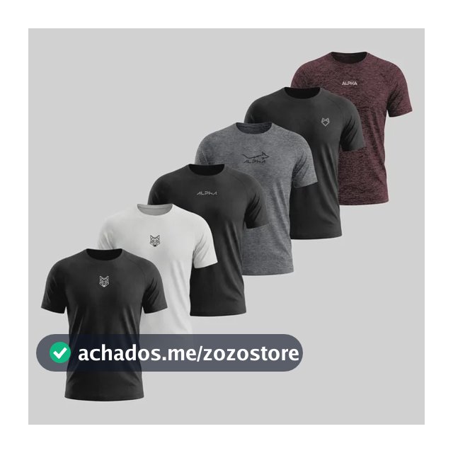 Kit 6 Camisetas Mais Procuradas Alpha