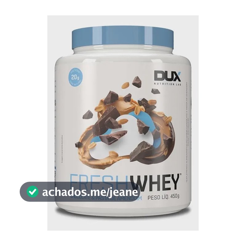 Whey Protein Freshwhey Dux Nutrition - Pote 450g Sabor Chocolate E Amendoim